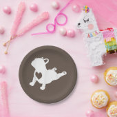 Bulldog Yoga Pose Liebe Herz Workout Geschenk Pappteller (Party)