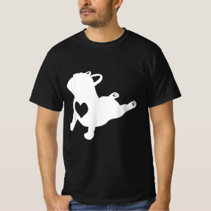 Bulldog Yoga Pose Liebe Herz Workout Geschenk T-Shirt