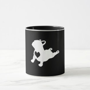 Bulldog Yoga Pose Liebe Herz Workout Geschenk Tasse