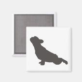 Bulldog-Yoga-Pose Magnet (Vorderseite/Rückseite)