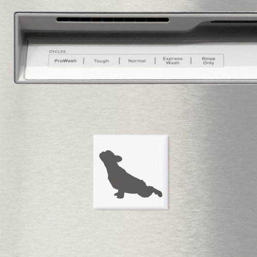 Bulldog-Yoga-Pose Magnet (In Situ (Geschirrspüler))