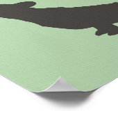 Bulldog-Yoga-Pose Poster (Ecke)