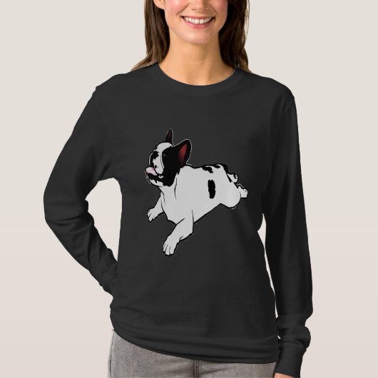 Bulldog-Yoga-Pose T-Shirt (Vorderseite)