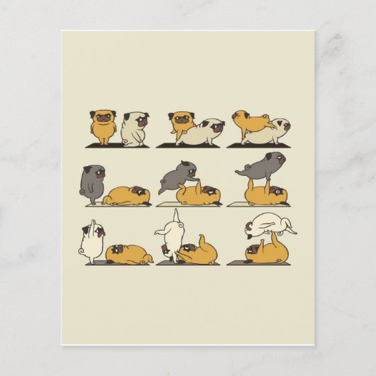 Bulldog-Yoga-Posen | Hunde Yoga Liebhaber Flyer (Vorne)