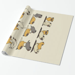 Bulldog-Yoga-Posen   Hunde Yoga Liebhaber Geschenkpapier
