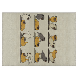 Bulldog-Yoga-Posen Hunde Yoga Liebhaber Schneidebrett