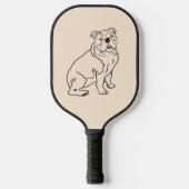 Bulldog, zeichnend Hund Pickleball Schläger (Vorderseite)