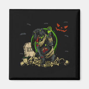 Bulldog-Zombie-Hund Lustiger Zombie-Hund Halloween Magnet