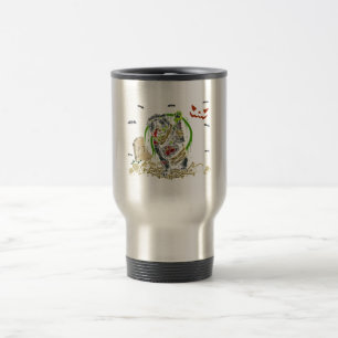 Bulldog-Zombie-Hunde-Halloween-Kostüm Reisebecher