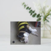 Bulldogbiene Postkarte (Stehend Vorderseite)