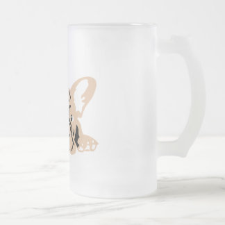 Bulldogbraun Mattglas Bierglas