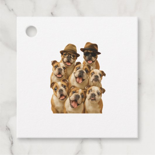 Bulldoge Geschenkanhänger (Vorderseite)