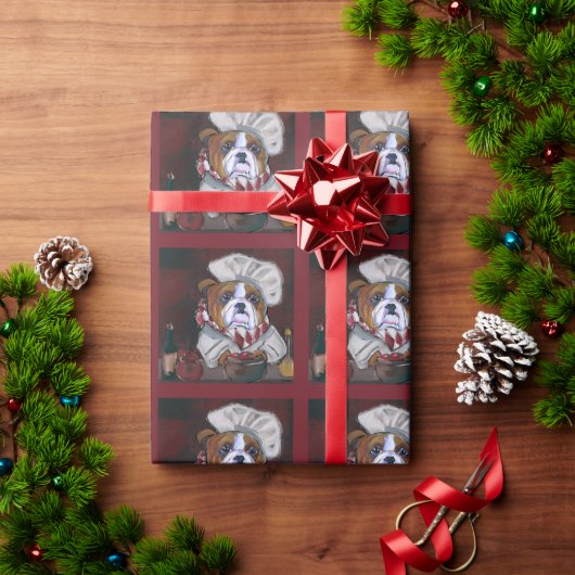 Bulldoge geschenkpapier (Feiertagsgeschenk)