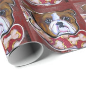 Bulldoge Geschenkpapier (Rolleneckpunkt)