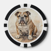 Bulldoge Pokerchips (Vorderseite)