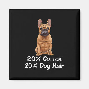 Bulldogge 80% Baumwolle 20% Hundehaare Französchen Magnet