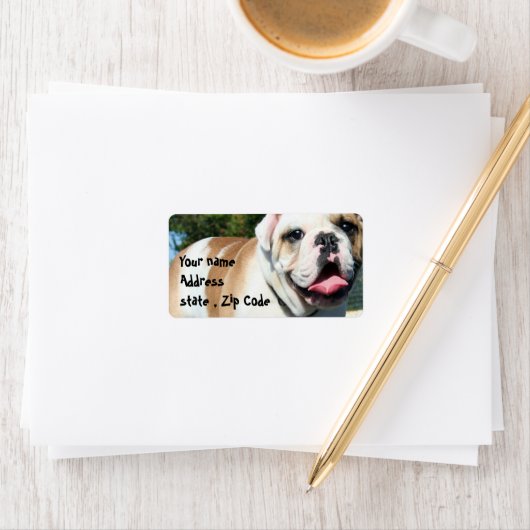 Bulldogge Adressaufkleber (Insitu)