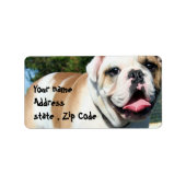 Bulldogge Adressaufkleber (Vorne)