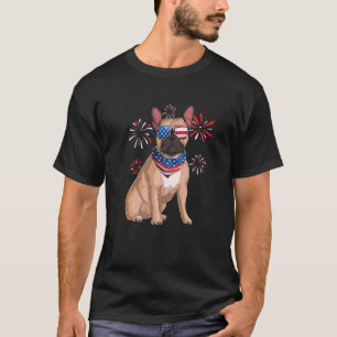 Bulldogge American USA Flag 4. Juli Männer D T-Shirt