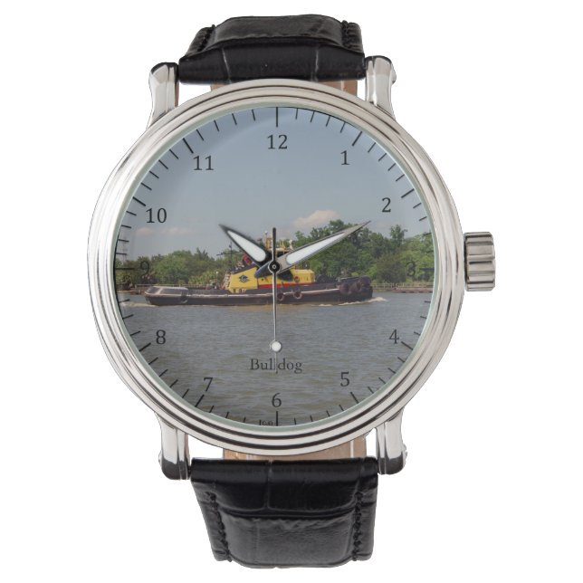 Bulldogge Armbanduhr (Vorderseite)