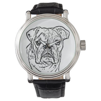 Bulldogge Armbanduhr