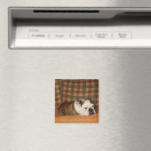 Bulldogge auf einem Sofa Magnet (In Situ (Geschirrspüler))