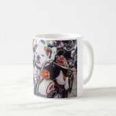 Bulldogge auf Motorrad Kaffeetasse (VorderseiteRechts)