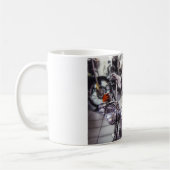 Bulldogge auf Motorrad Kaffeetasse (Links)