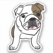 Bulldogge Aufkleber (Vorderseite)