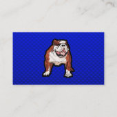 Bulldogge; Blau Visitenkarte (Rückseite)
