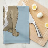 Bulldogge, braun und weiß geschirrtuch (Viertel Falte)