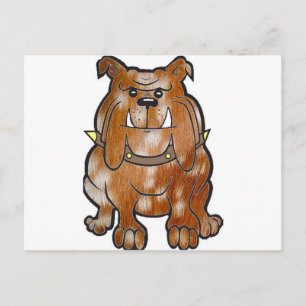 Bulldogge-Cartoon Postkarte