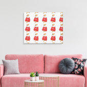 Bulldogge Chillin im Cartoon Leinwanddruck (Insitu (Wohnzimmer))