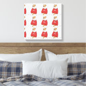 Bulldogge Chillin im Cartoon Leinwanddruck (Insitu (Schlafzimmer))