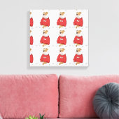 Bulldogge Chillin im Cartoon Leinwanddruck (Insitu (Wohnzimmer))