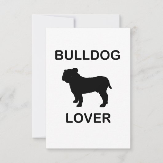 Bulldogge Dankeskarte (Vorderseite)