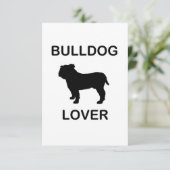 Bulldogge Dankeskarte (Stehend Vorderseite)