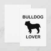 Bulldogge Dankeskarte (Vorne/Hinten)