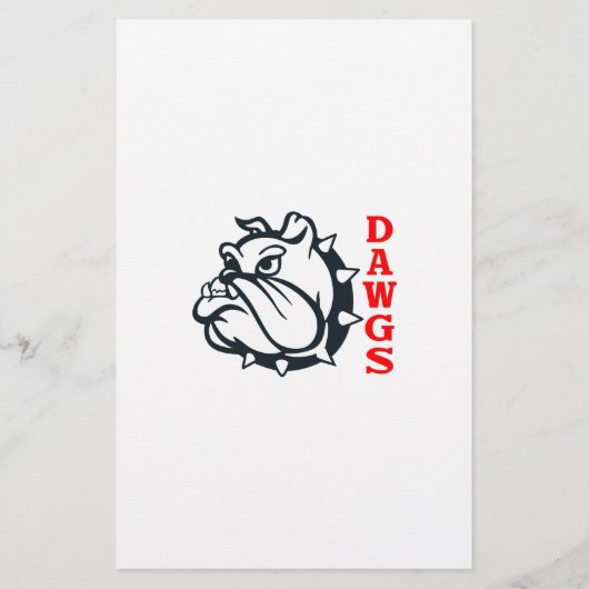 BULLDOGGE DAWGS BRIEFPAPIER (Vorderseite)