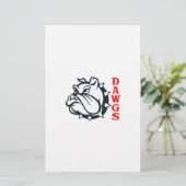 BULLDOGGE DAWGS BRIEFPAPIER (Stehend Vorderseite)