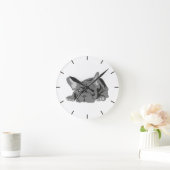 Bulldogge der Linien Runde Wanduhr (Zuhause)