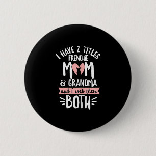 Bulldogge-Design für Ihre französische Oma Button