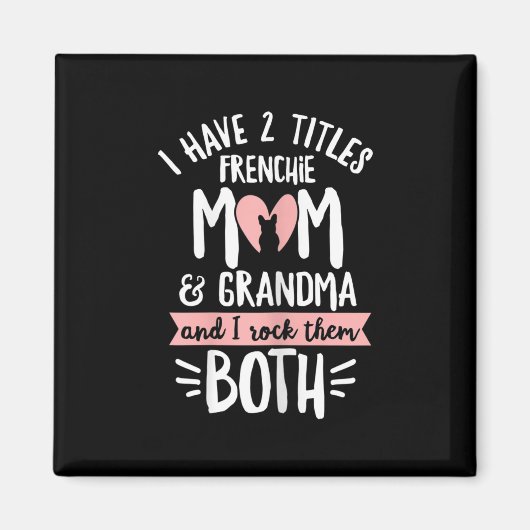 Bulldogge-Design für Ihre französische Oma Magnet (Vorne)