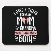 Bulldogge-Design für Ihre französische Oma Mousepad (Vorne)