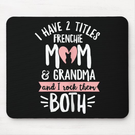 Bulldogge-Design für Ihre französische Oma Mousepad (Vorne)
