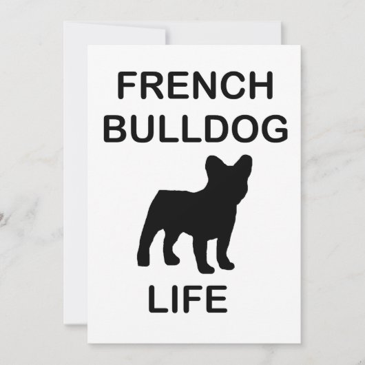 Bulldogge Einladung (Vorderseite)