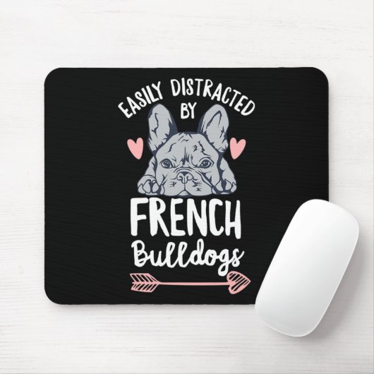 Bulldogge-Entwurf für einen französischen Eigentüm Mousepad (Mit Mouse)