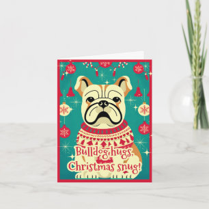 Bulldogge Feiertagskarte
