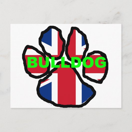 Bulldogge-Flagge Postkarte (Vorderseite)