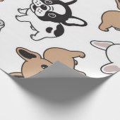 Bulldogge, französisches Zubehör Geschenkpapier (Ecke)